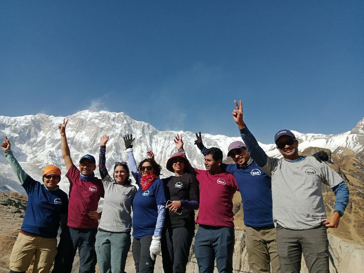 Annapurna Base Camp trek with clients